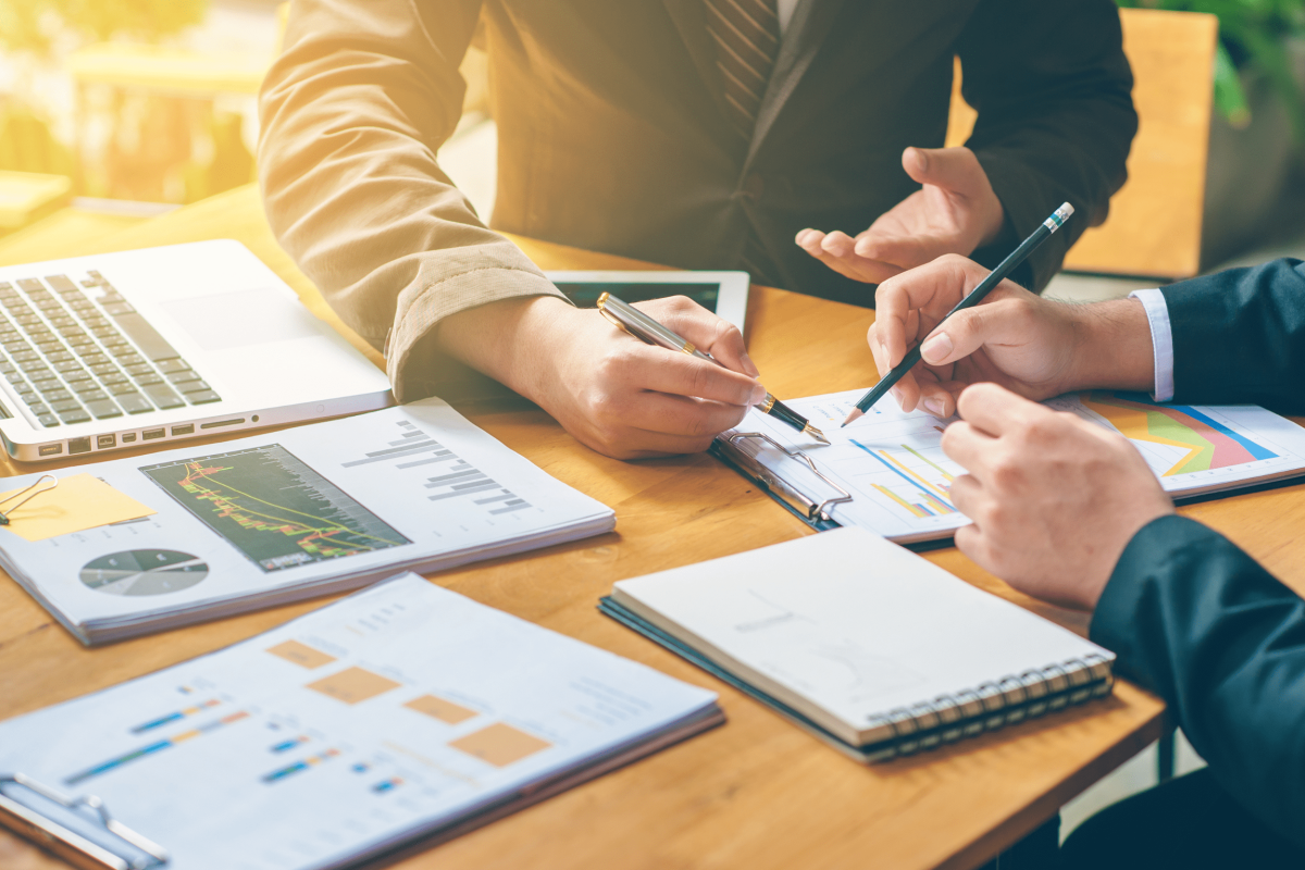 Financial planning with a calculator and documents